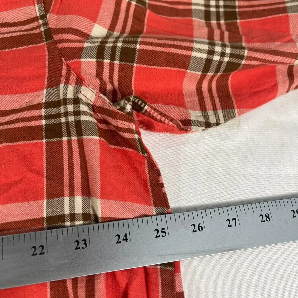 Levi's Western‎ Pearl Snap Rodeo Red Tag Shirt Plaid Red L
